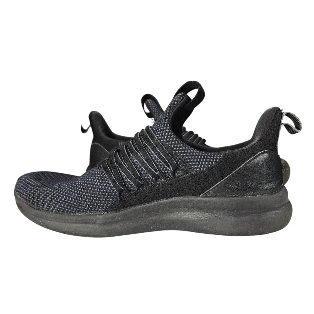 Adidas Lite‎ Racer Adopt Running Shoes sz 7 Men Black Pull On Running Jogging